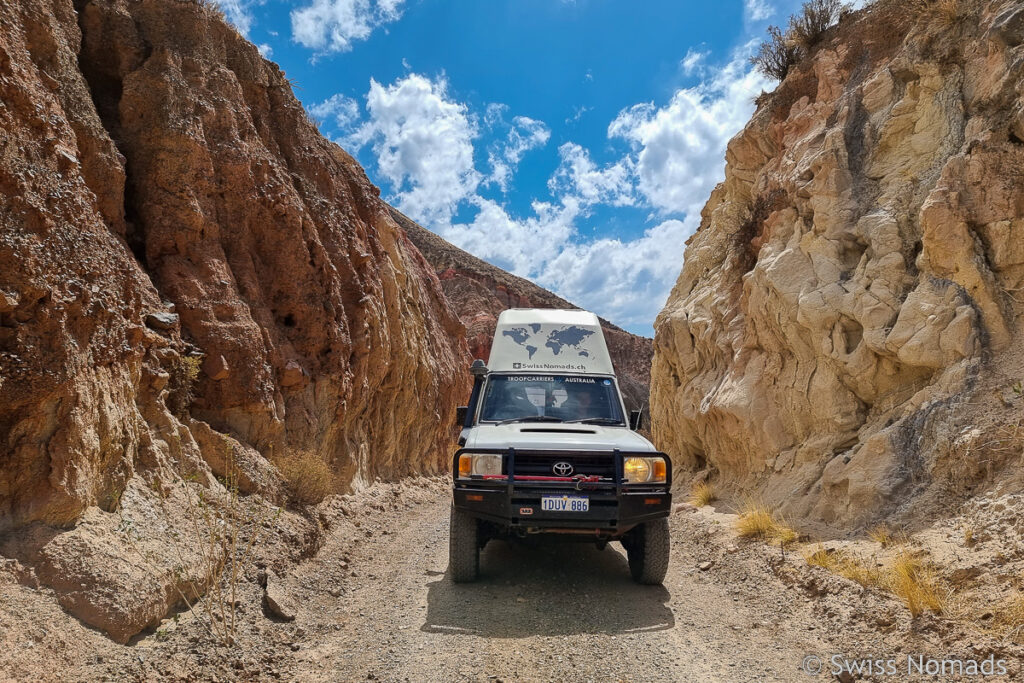 Fahrt zum Ocre Canyon bei Chilecito