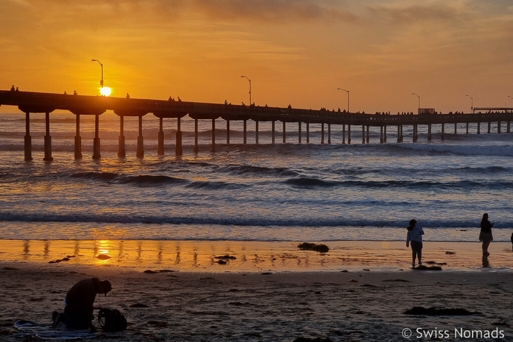 Sonnenuntergang am Ocean Beach in San Diego