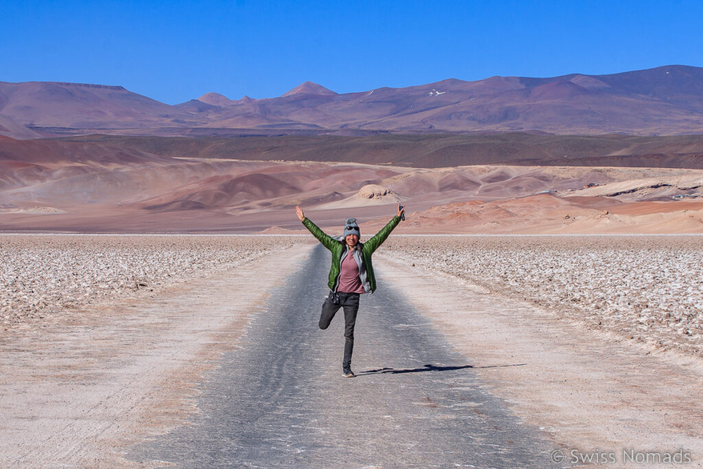 Reni auf dem Salar de Pocitas