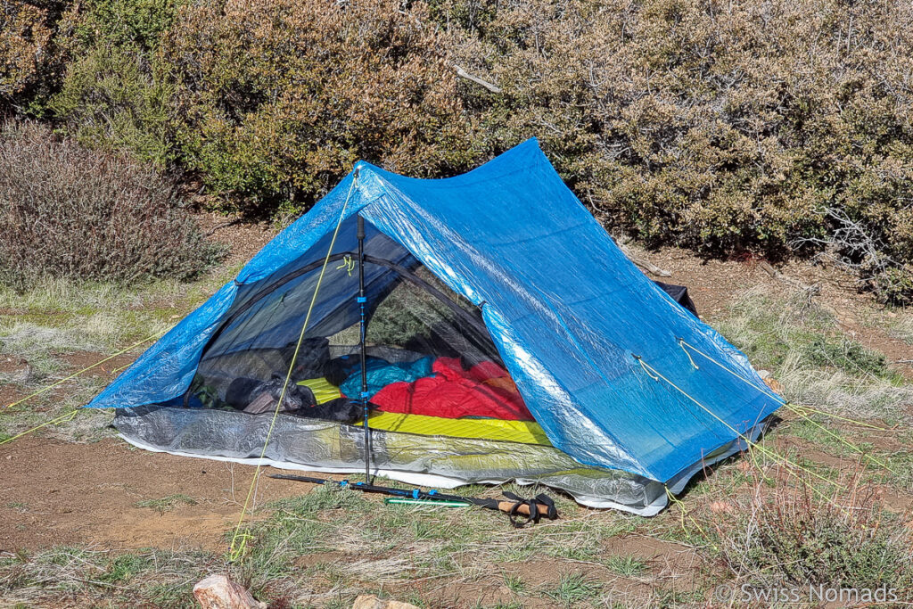 Das Zelt der Pacific Crest Trail Packliste