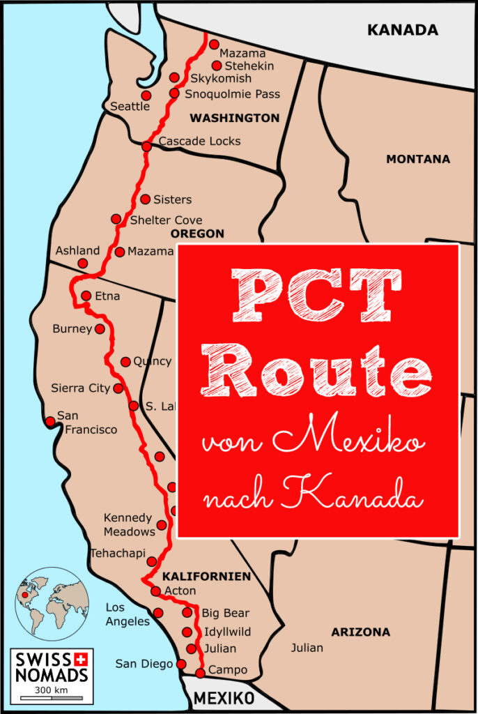 Pacific Crest Trail Route