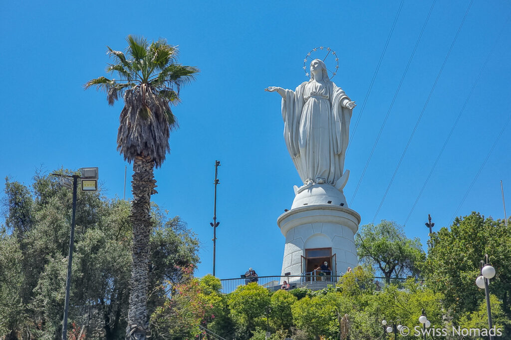 Marienstatue auf dem Cerro San Cristobal in Santiago