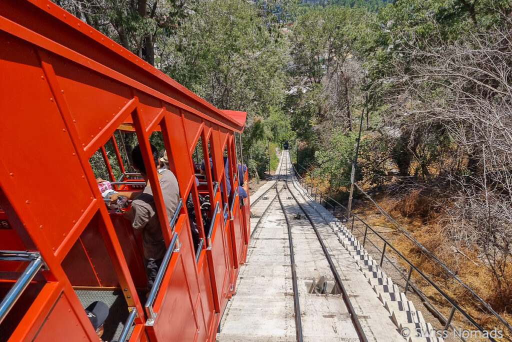 Seilbahn auf den Cerro San Cristobal in Santiago