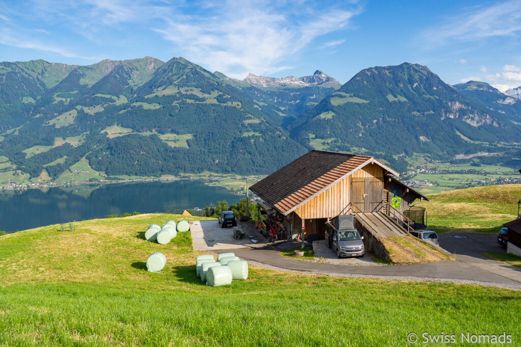 Camping in der Schweiz Honegg über dem Sarnersee