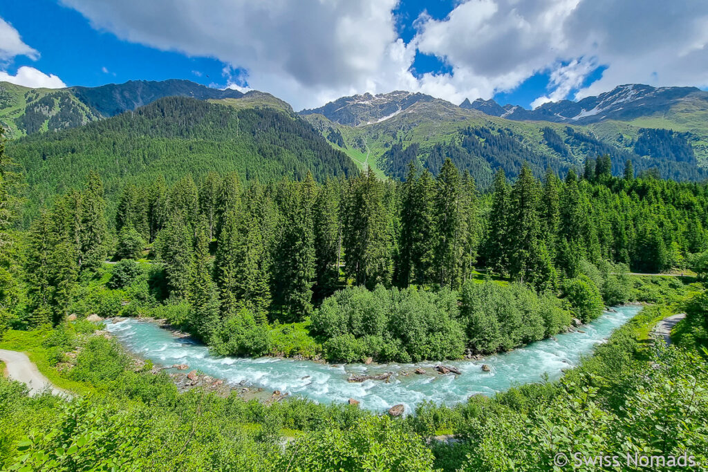 Klosters wandern am Fluss Landquart