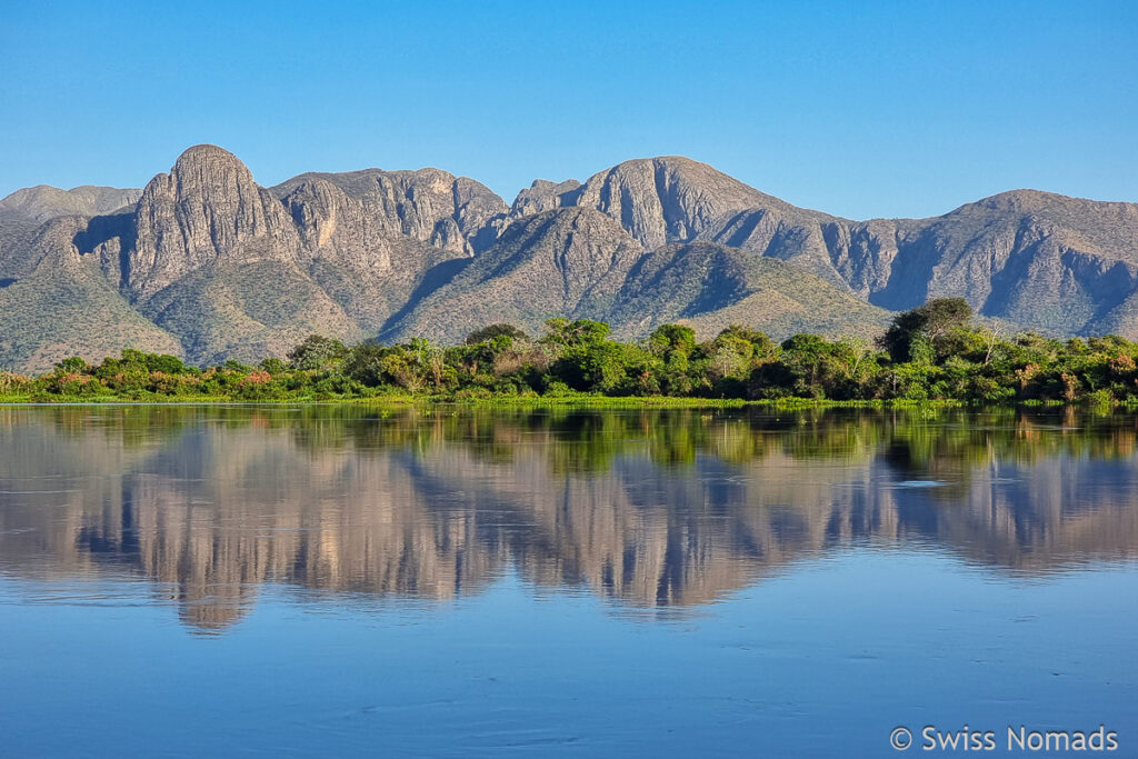 Landschaft im Pantanal auf der Fahrt auf dem Ponton