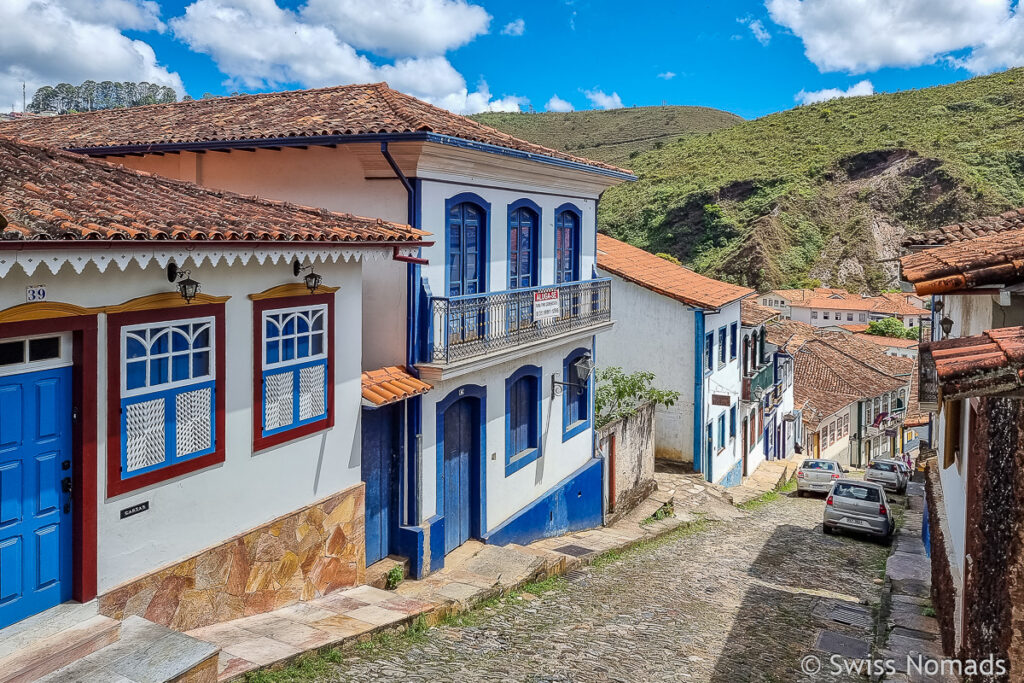 Ouro Preto Sehenswürdigkeiten bunte Häuser