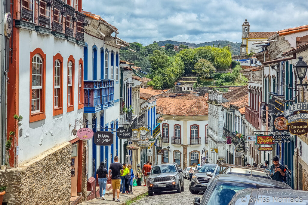 Strasse Ouro Preto Sehenswuerdigkeiten