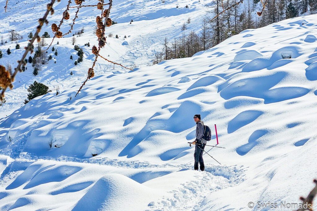 Schneeschuhwandern auf dem Winterwonder Trail in Zermatt