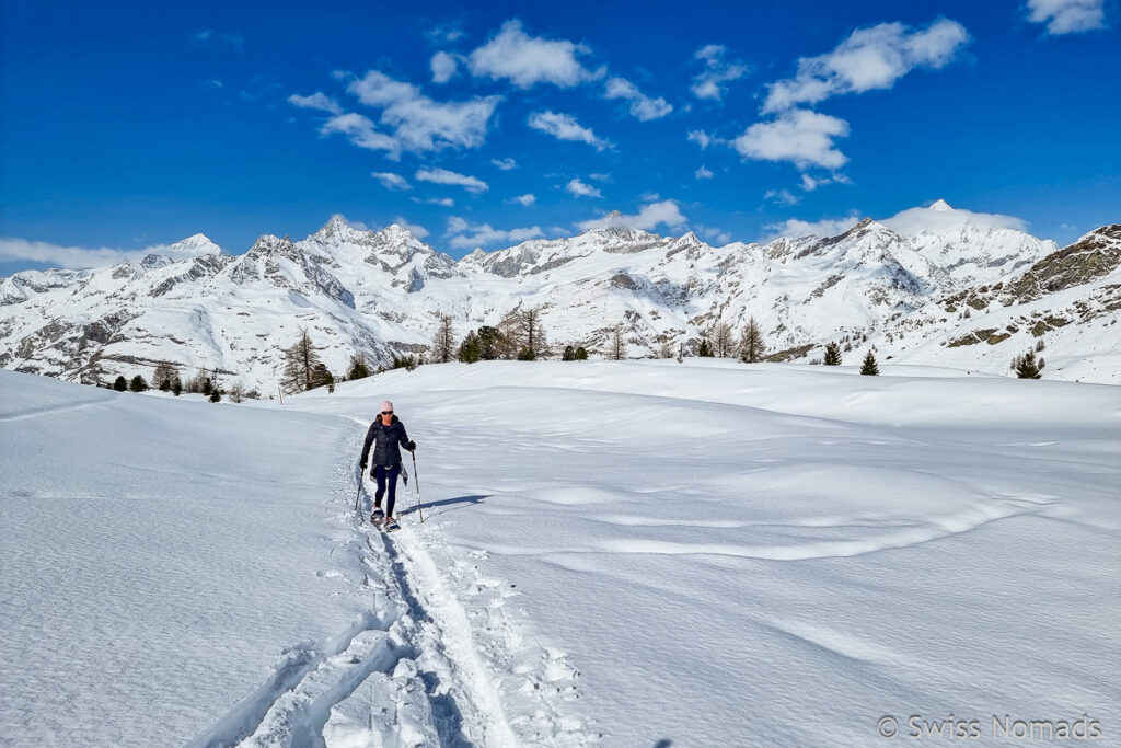 Winterwandern Schneeschuhwandern Zermatt