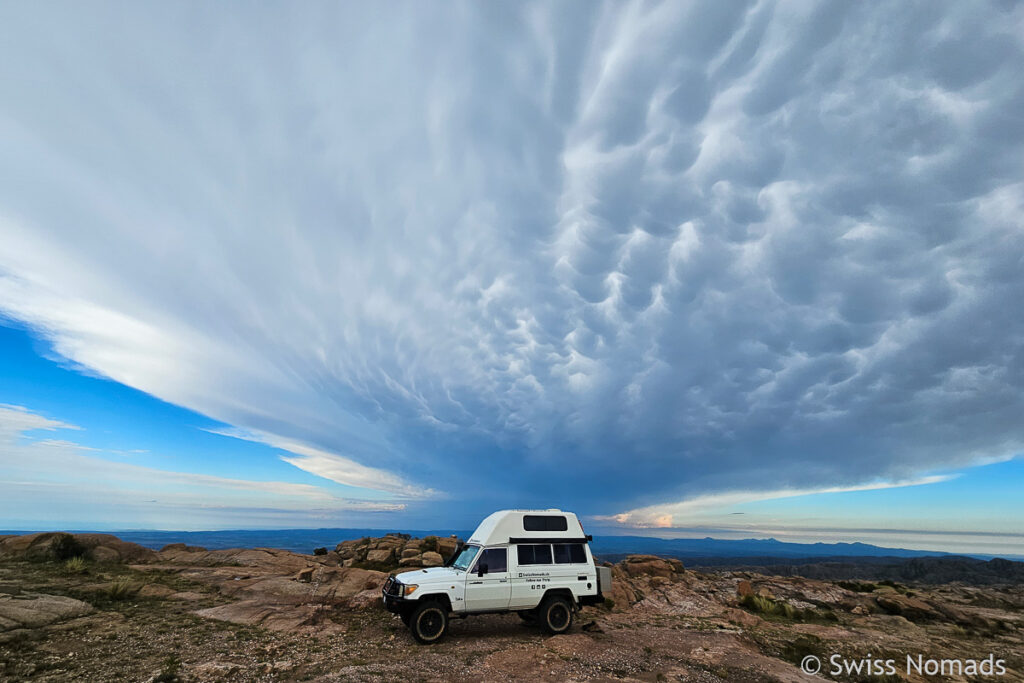 Wolke über den Sierras von San Luis