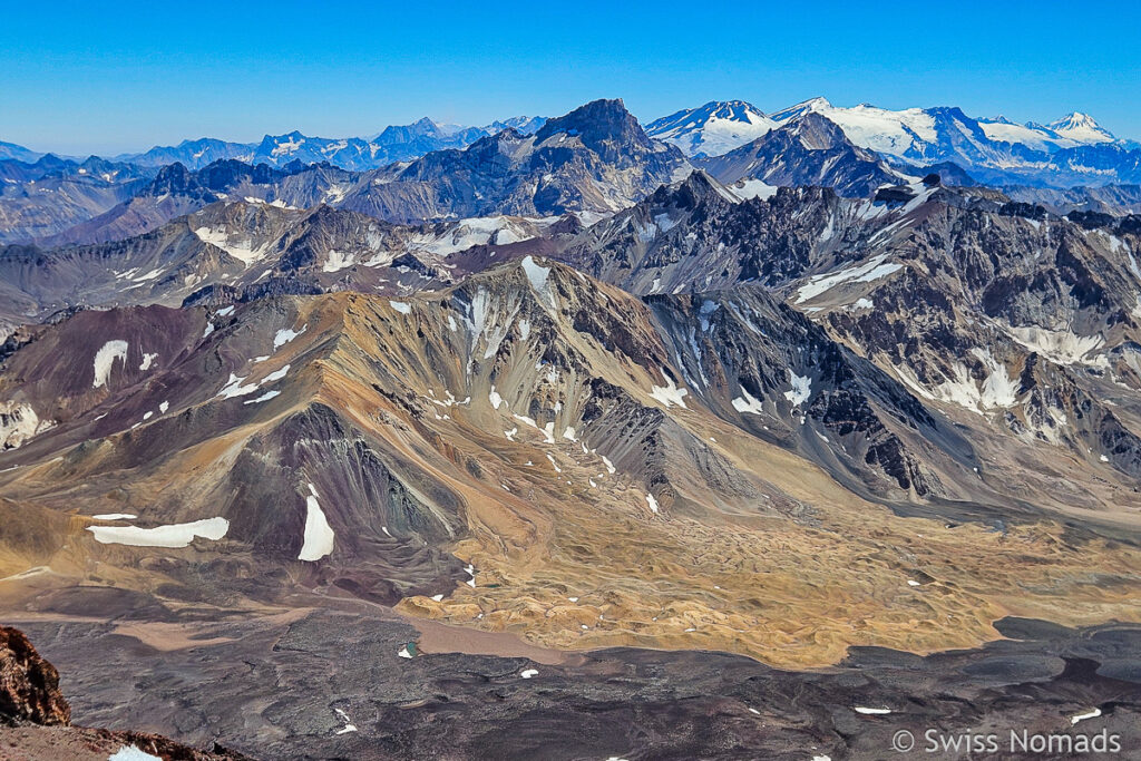 Aussicht vom Vulkan Maipo