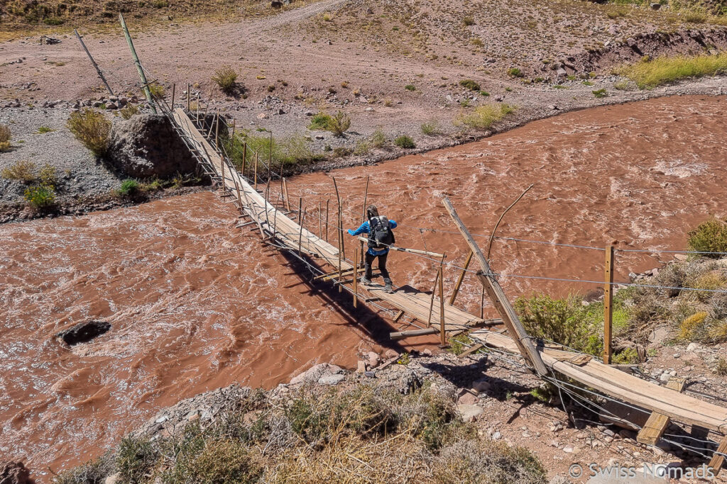 Brücke zum Cerro Penitentes