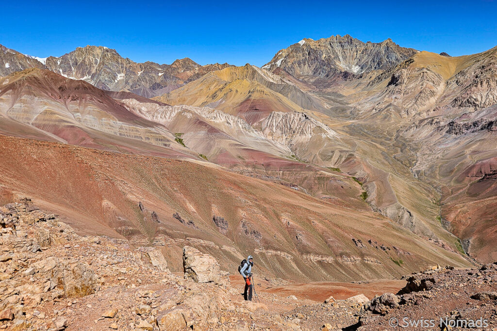 Bunte Berge beim Cerro Penitentes