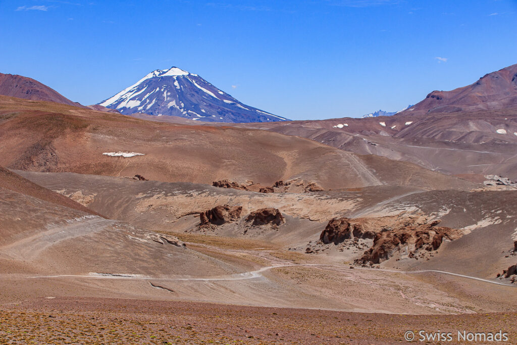 Erster Blick auf den Vulkan Maipo