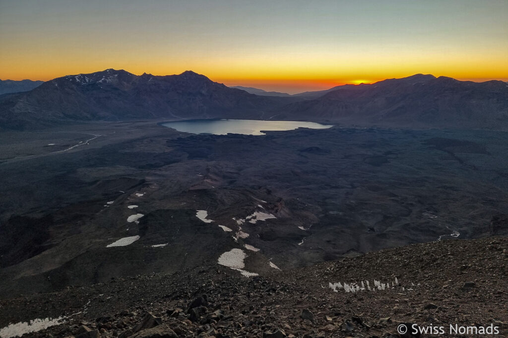Sonnenaufgang am Vulkan Maipo