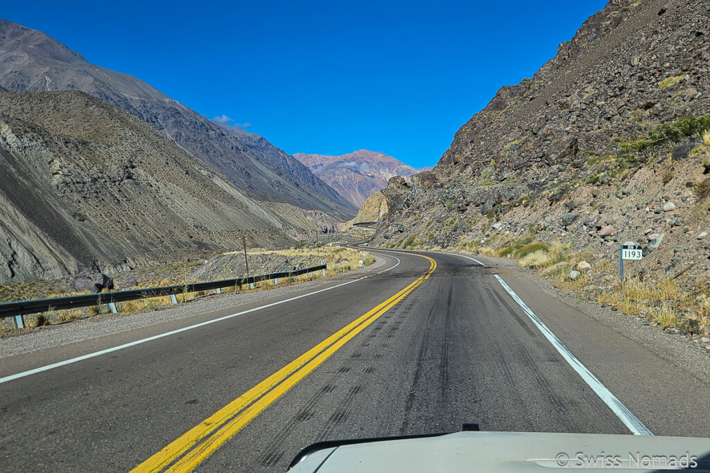 Zufahrt zum Cerro Penitentes
