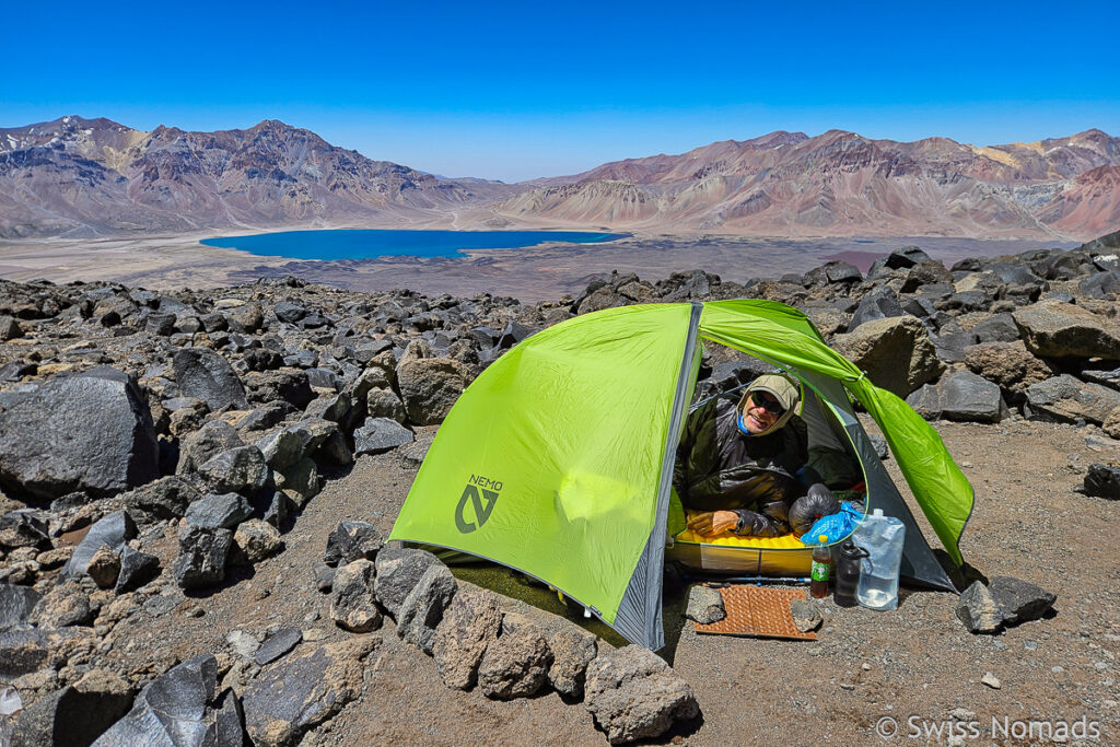 Zweites Camp am Vulkan Maipo